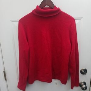 Red Turtleneck Women's Sweater